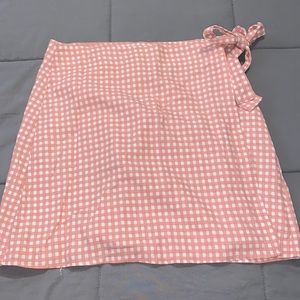Gingham Wrap Skirt